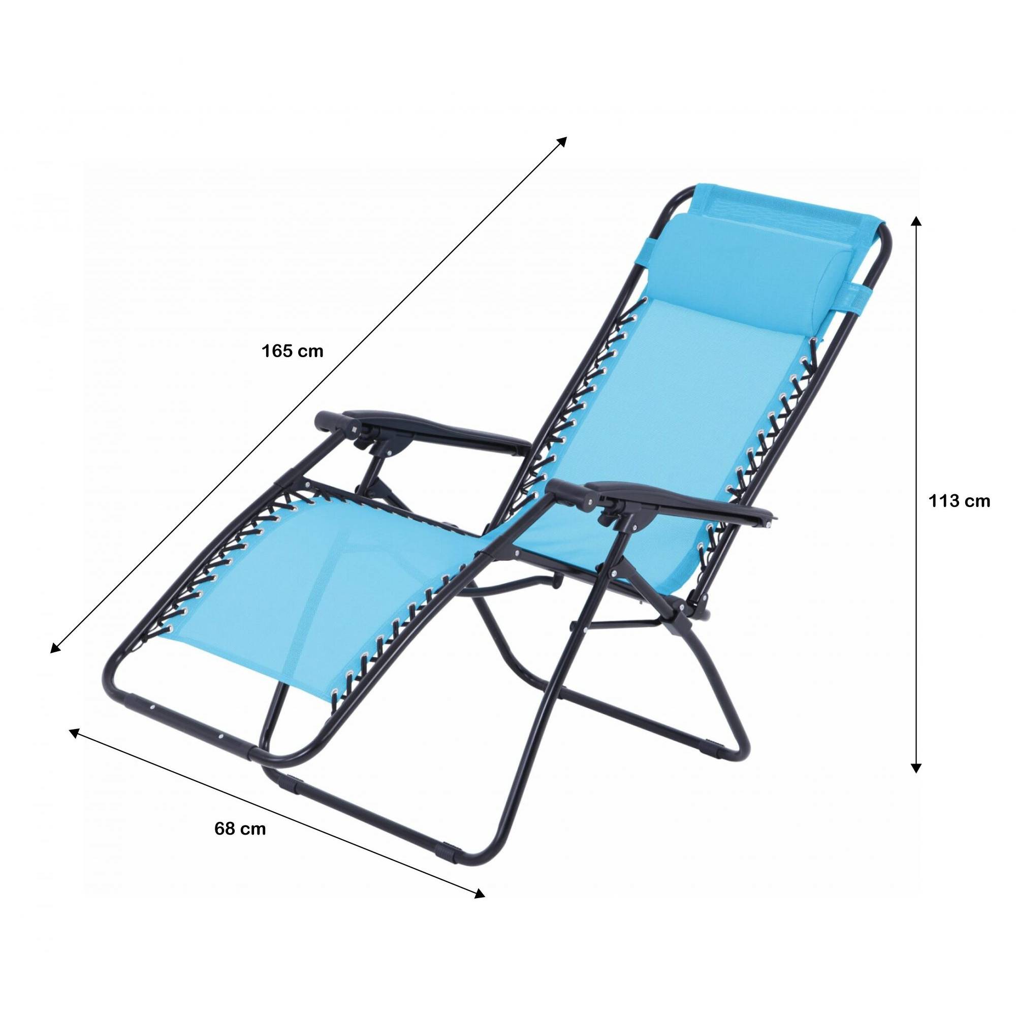 Fauteuil relax de jardin - O'Colors - Multi positions - Bleu - Image 4