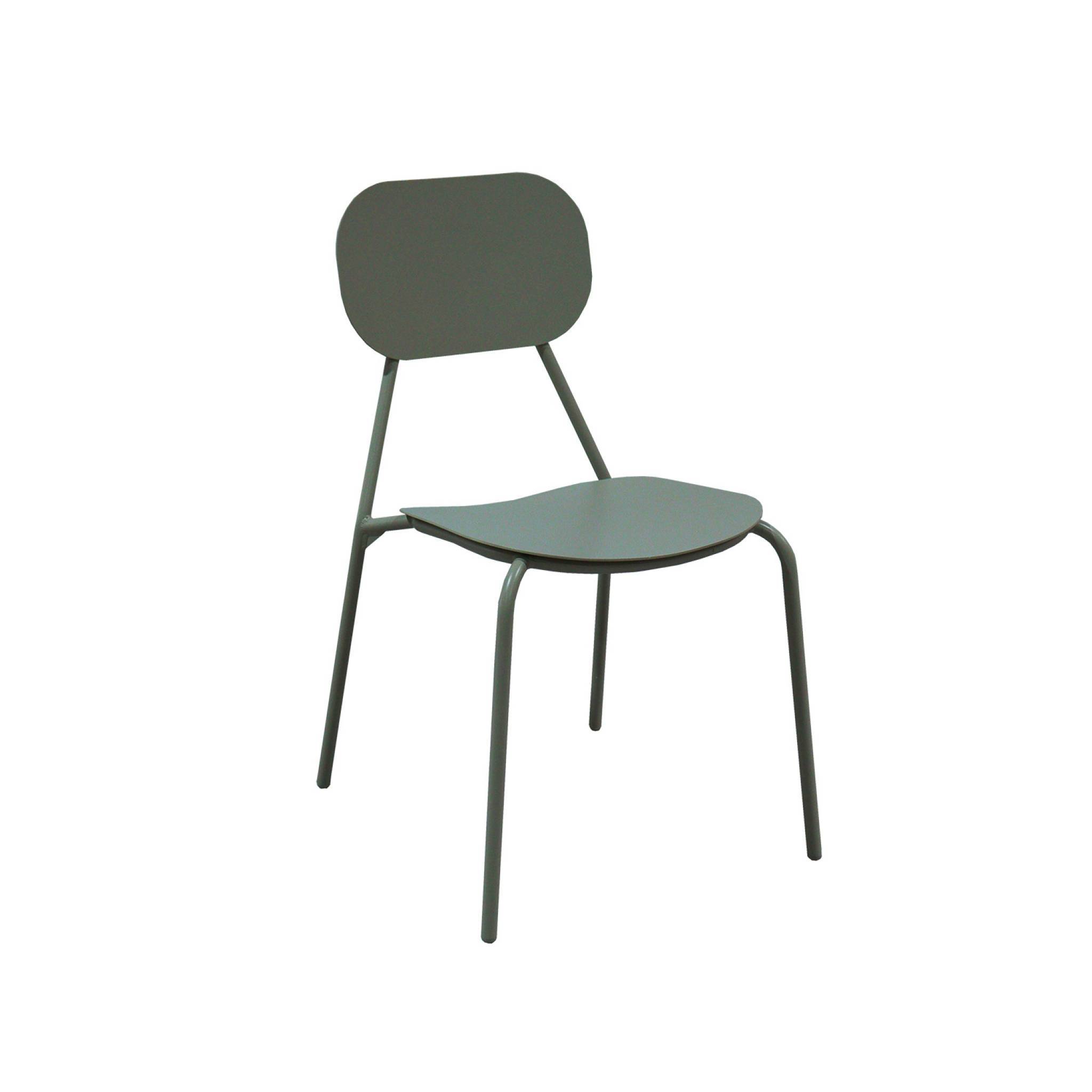 sweeek - Lot de 4 chaises de jardin aluminium kaki - Avelia | sweeek - Image 2