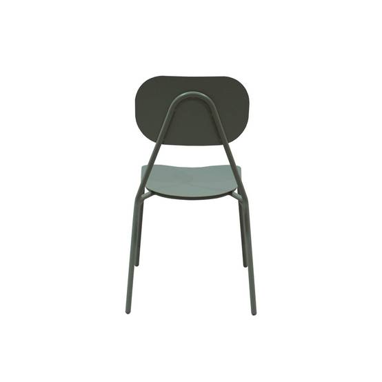 sweeek - Lot de 4 chaises de jardin aluminium kaki - Avelia | sweeek - Image 5
