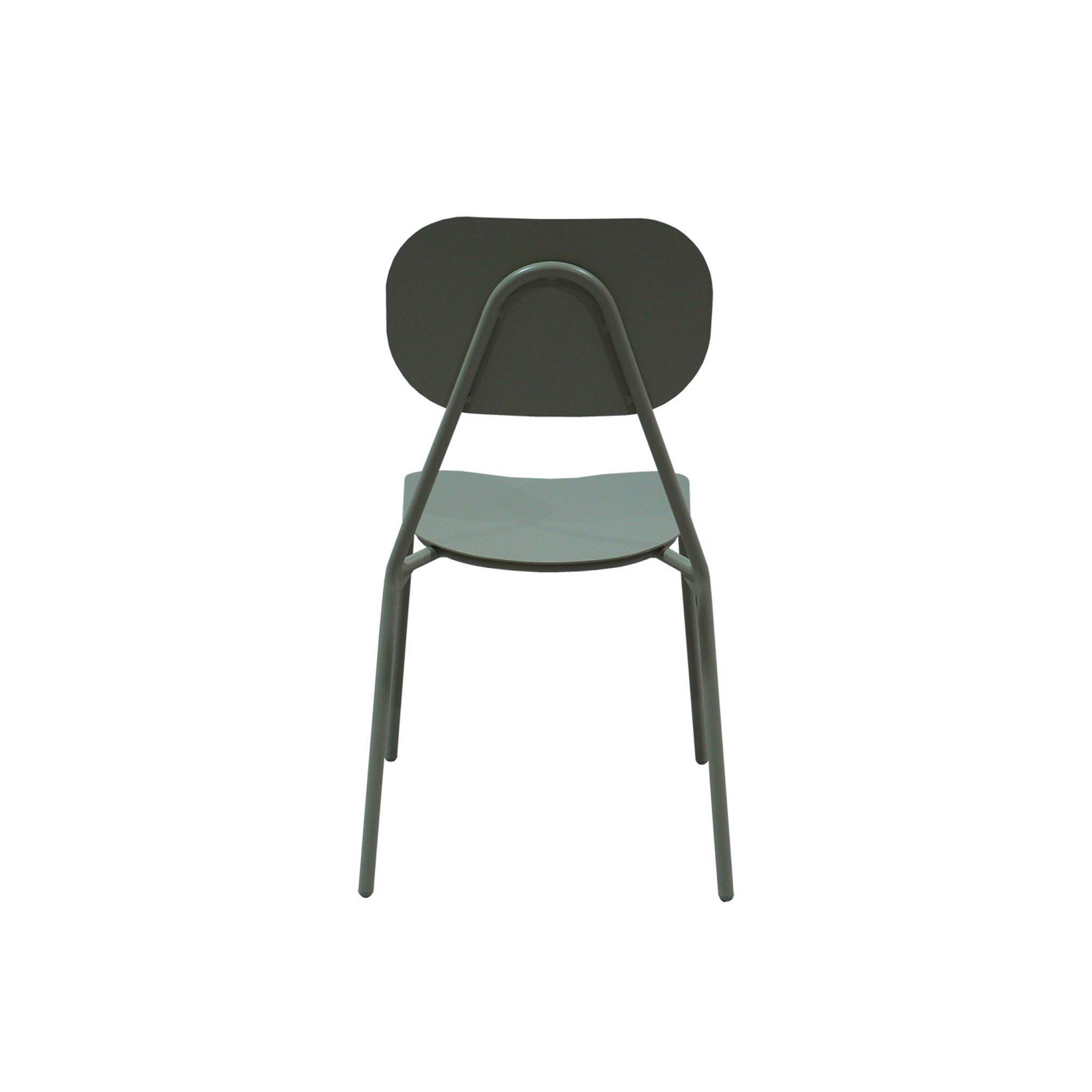 sweeek - Lot de 4 chaises de jardin aluminium kaki - Avelia | sweeek - Image 5