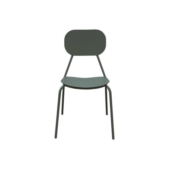 sweeek - Lot de 4 chaises de jardin aluminium kaki - Avelia | sweeek - Image 4