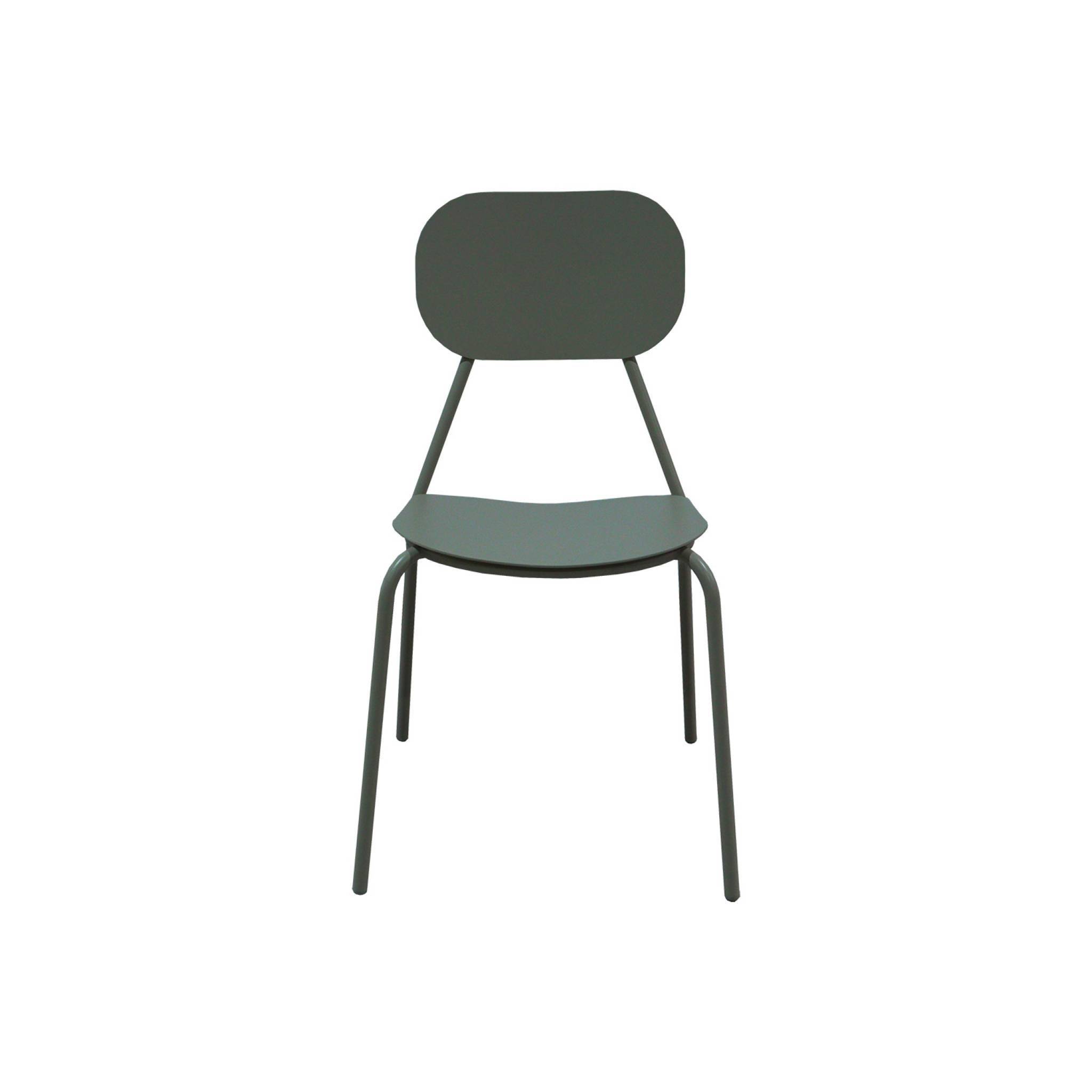 sweeek - Lot de 4 chaises de jardin aluminium kaki - Avelia | sweeek - Image 4
