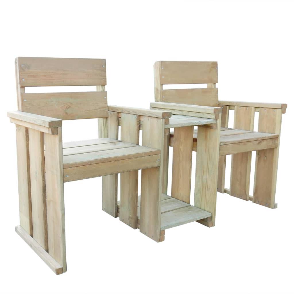 Maison Chic - Banc de jardin - Banc d'extérieur - Banquette à 2 places 150 cm Pinède imprégnée - Image 2