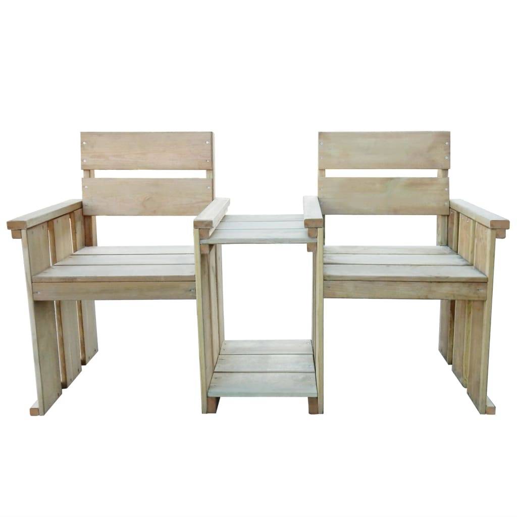 Maison Chic - Banc de jardin - Banc d'extérieur - Banquette à 2 places 150 cm Pinède imprégnée - Image 1