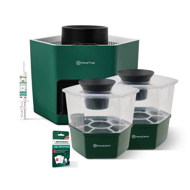 Master Trap - Pack Double Action Anti‑Moustiques - HEXATRAP BY FAVEX – Piège Extérieur + 2 Anti‑Ponte, Solution Jardin - Image 1