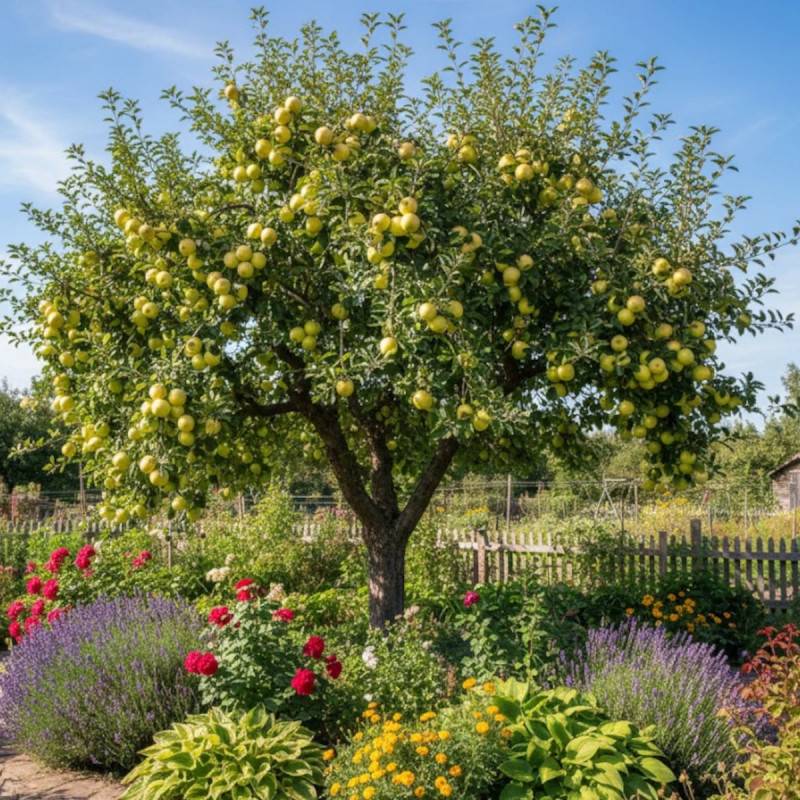 Pommier Golden Delicious - Bon rendement - Pot de 15L - Palmette verrier - 150/175 cm - De 3,00 m à 5,00 m - Image 3
