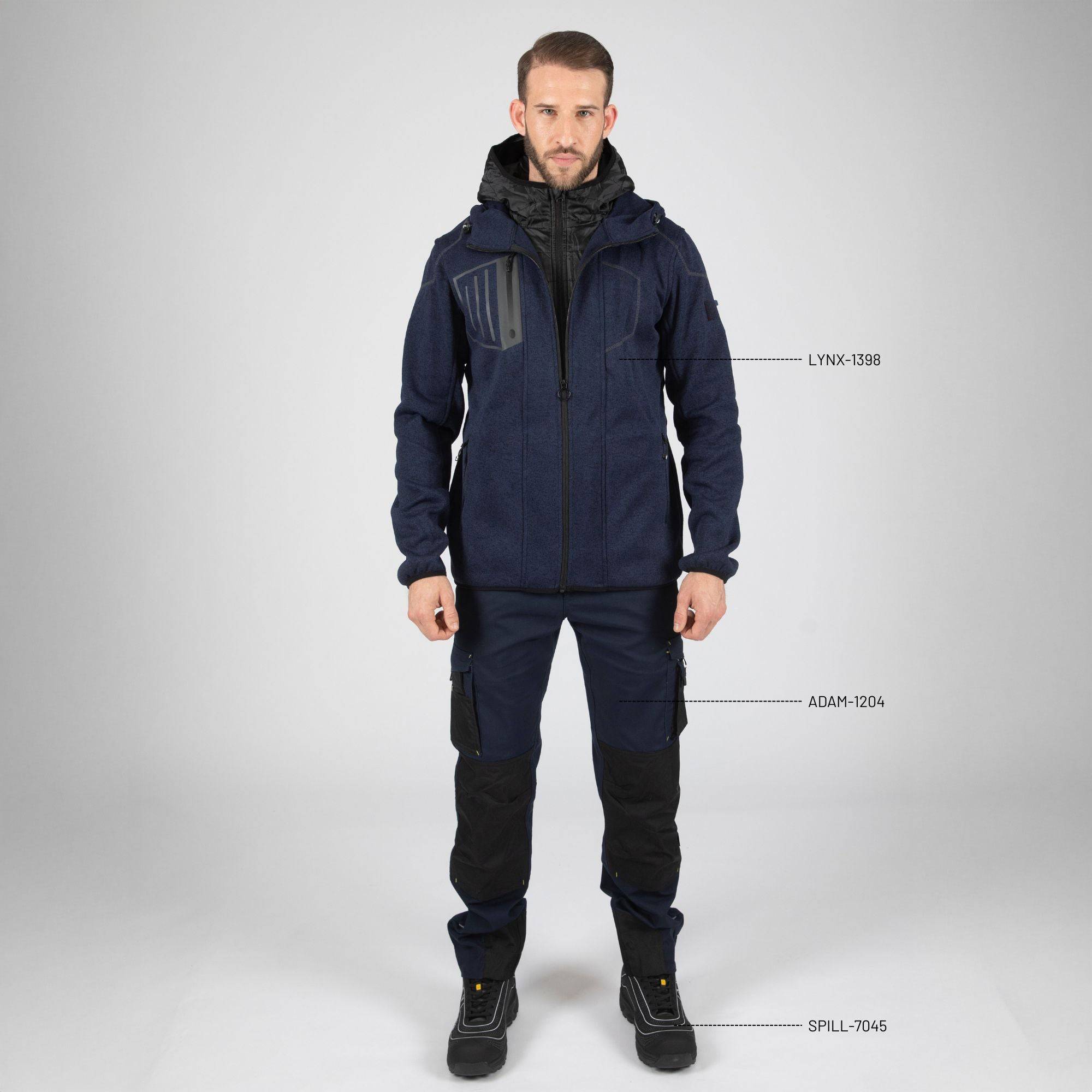 Nineworths - LYNX - GILET DE TRAVAIL - 1398 | Marine / Noir - Image 2