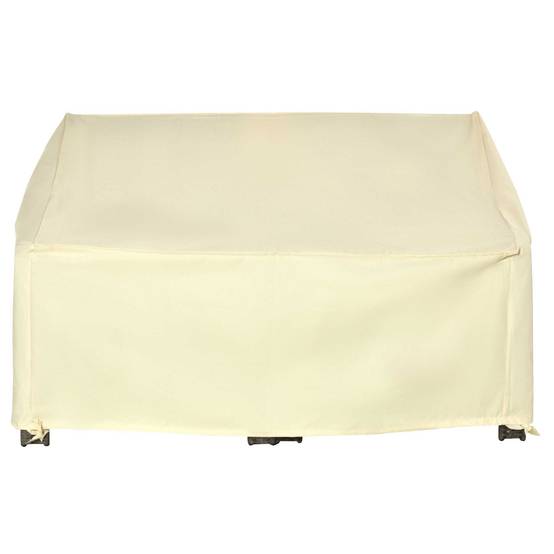 Housse de Canapé Extérieur Étanche 600D Oxford, 140 x 84 x 56/94 cm, Protection Banc de Jardin, Beige - Image 2