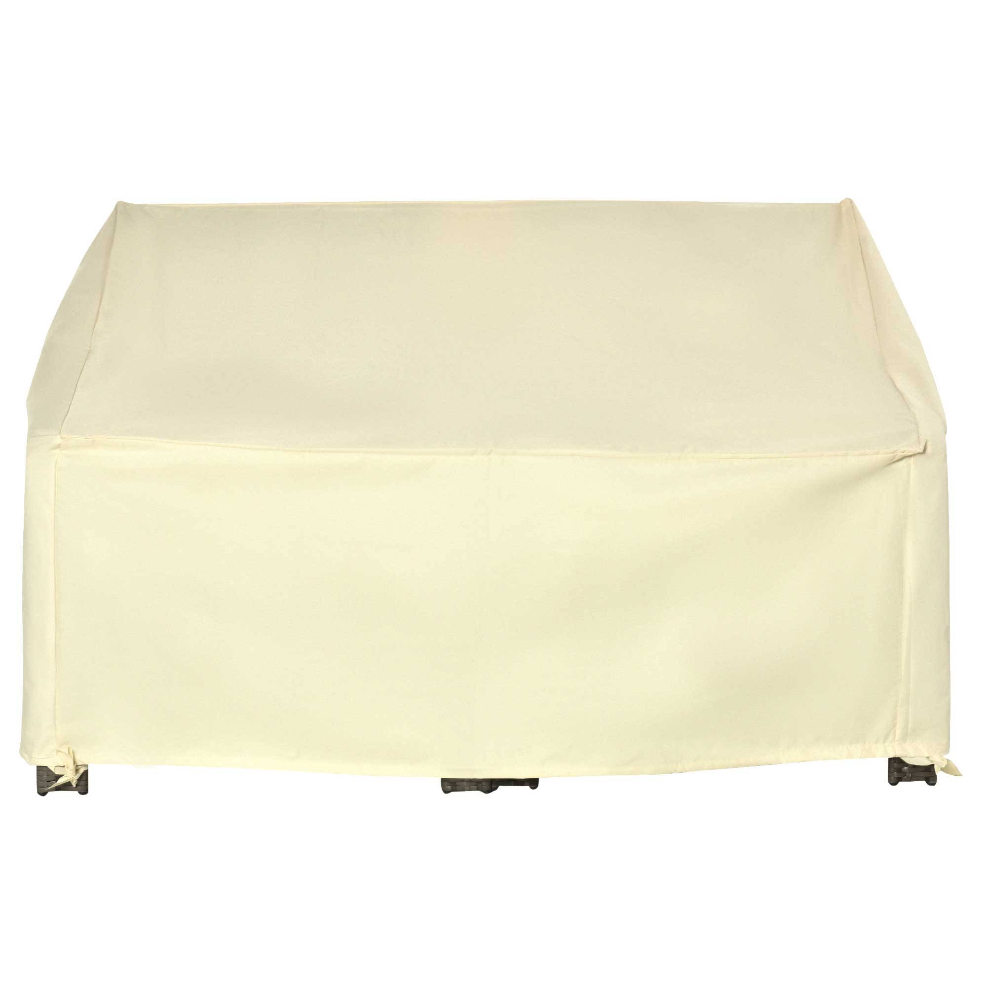 Housse de Canapé Extérieur Étanche 600D Oxford, 140 x 84 x 56/94 cm, Protection Banc de Jardin, Beige - Image 2