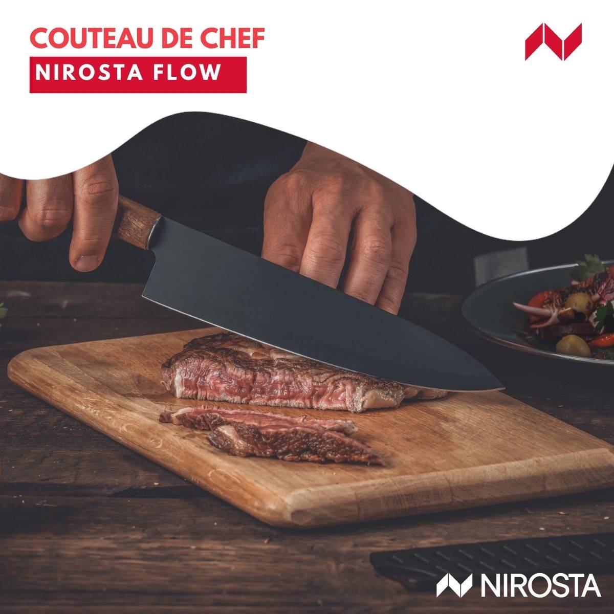 Couteau de chef 33 cm Nirosta Flow - Image 2