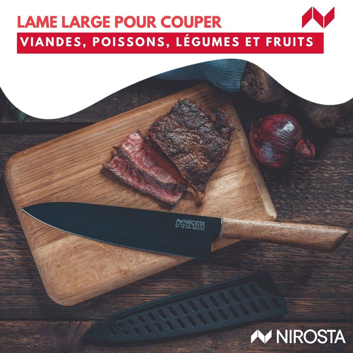 Couteau de chef 33 cm Nirosta Flow - Image 4