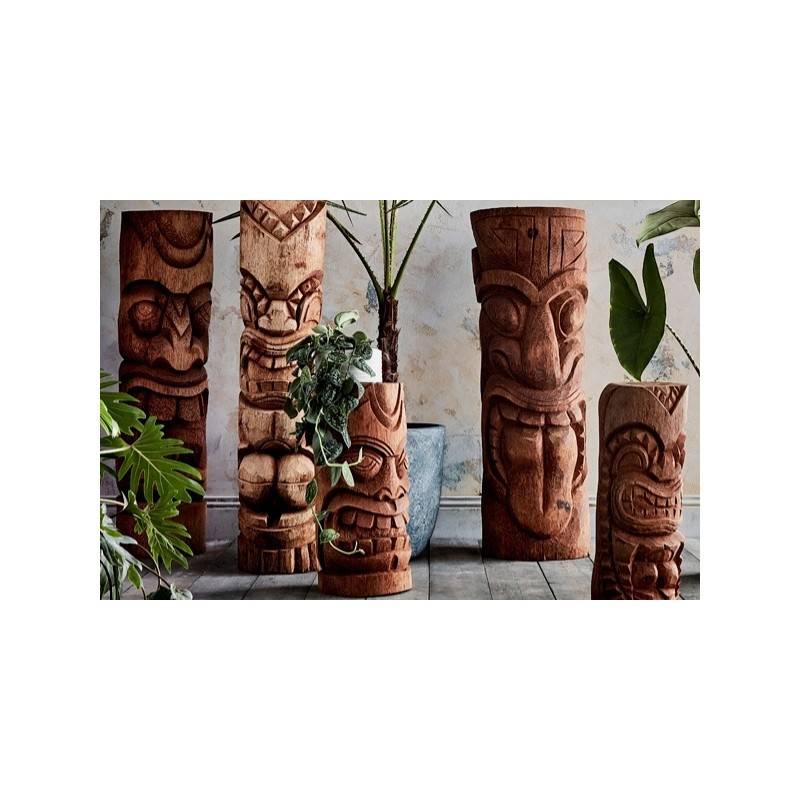 Statue Tiki Haka 50 cm - Brun 50 cm - Jardinex - Image 3