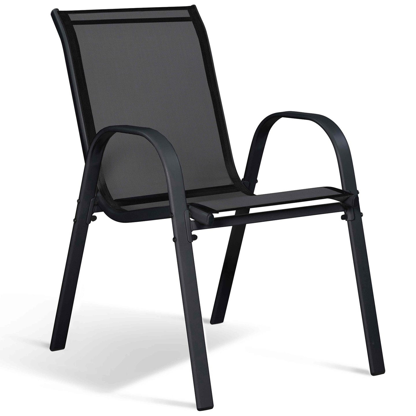 Salon de jardin POLY table extensible 135-270 CM et 12 chaises bois et noir - Image 4