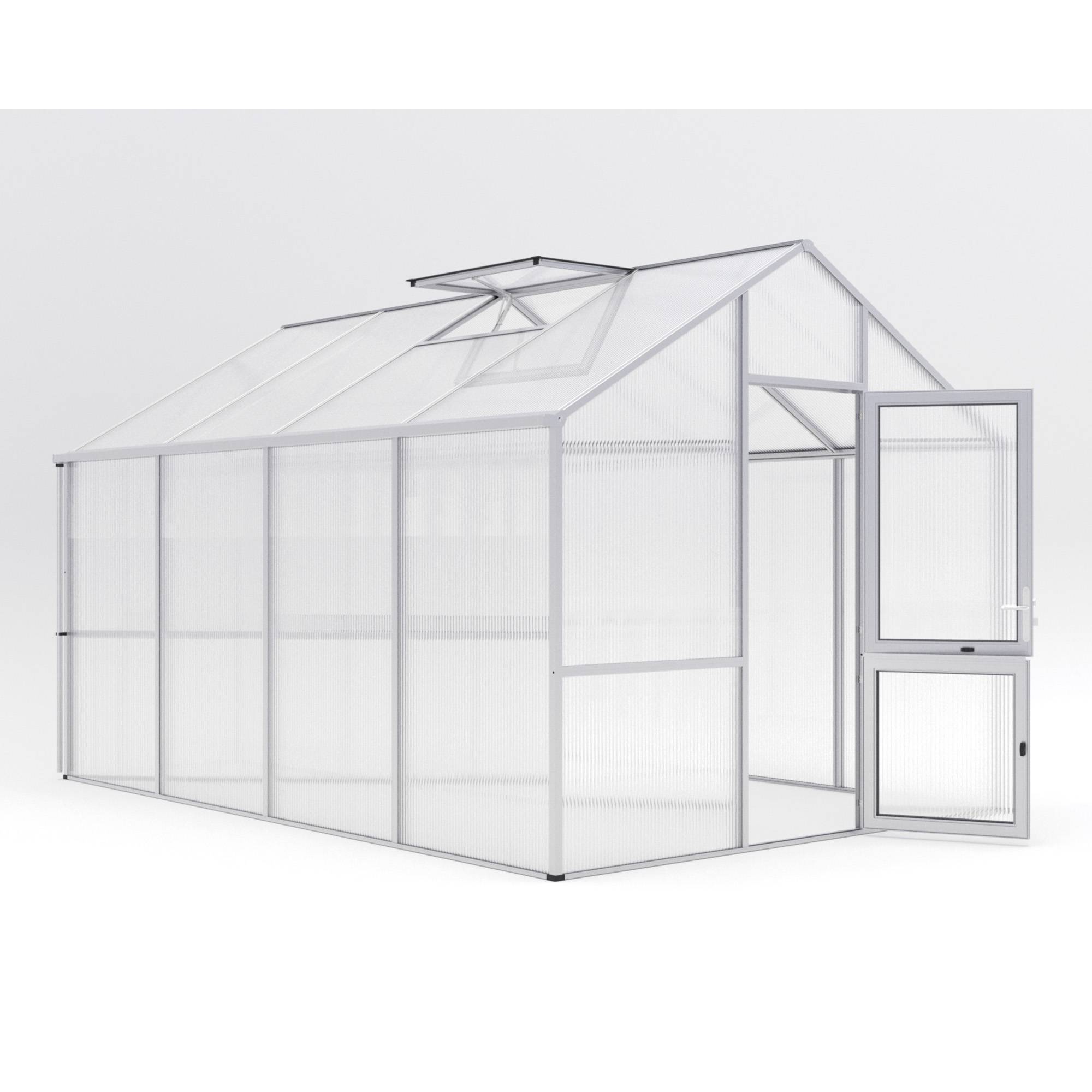 Serre de jardin 12,74m² KGT Dahlie IV,aluminium brut - Image 1