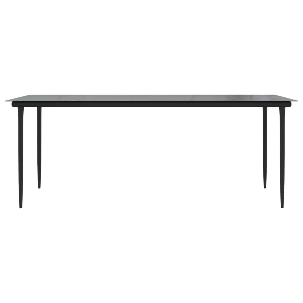 ComfortXL - Grande Table de Jardin Noire 200cm en Acier et Verre, Design Contemporain pour 8 Personnes – ComfortXL Outdoor Living - Image 3