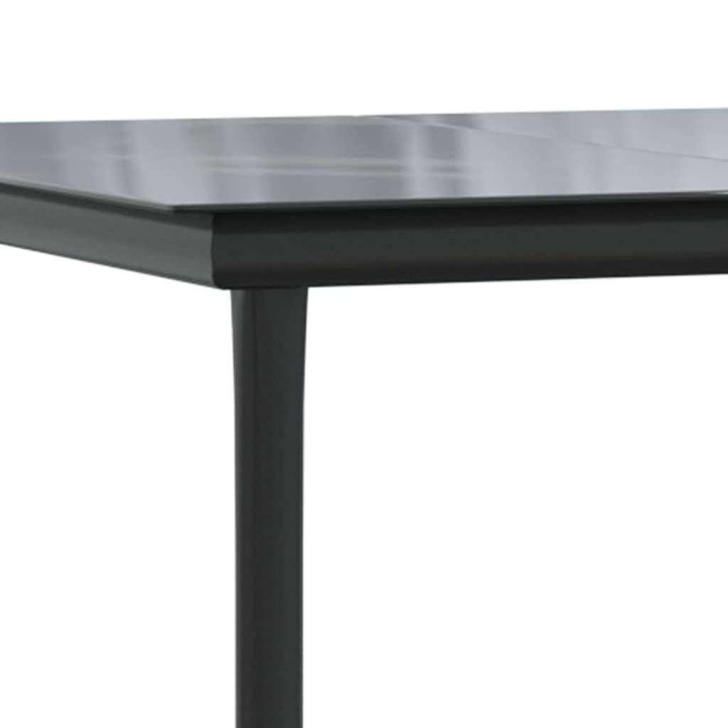 ComfortXL - Grande Table de Jardin Noire 200cm en Acier et Verre, Design Contemporain pour 8 Personnes – ComfortXL Outdoor Living - Image 6