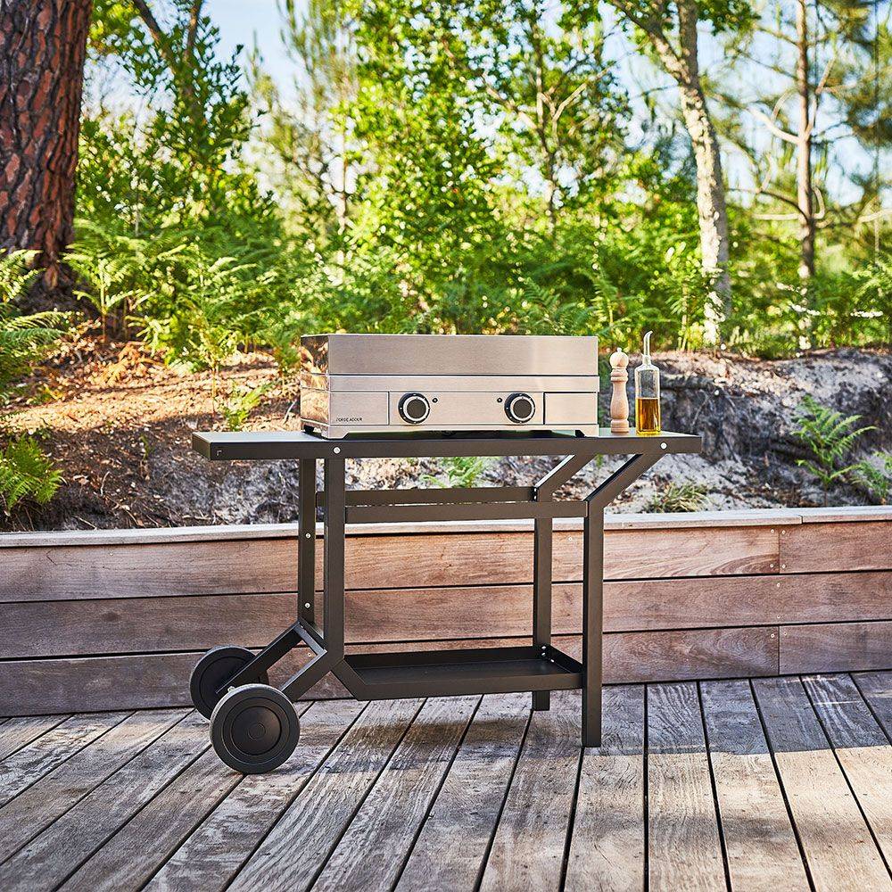 Forge Adour - Couvercle sur charnières pour plancha Modern 60 - Inox - Image 2
