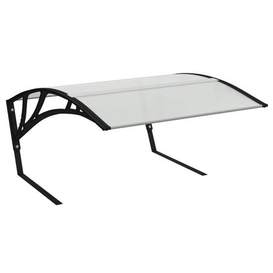 Garage pour robot tondeuse polycarbonate et métal noir 101 x 80 x 46 cm - PANGIVO - Image 2