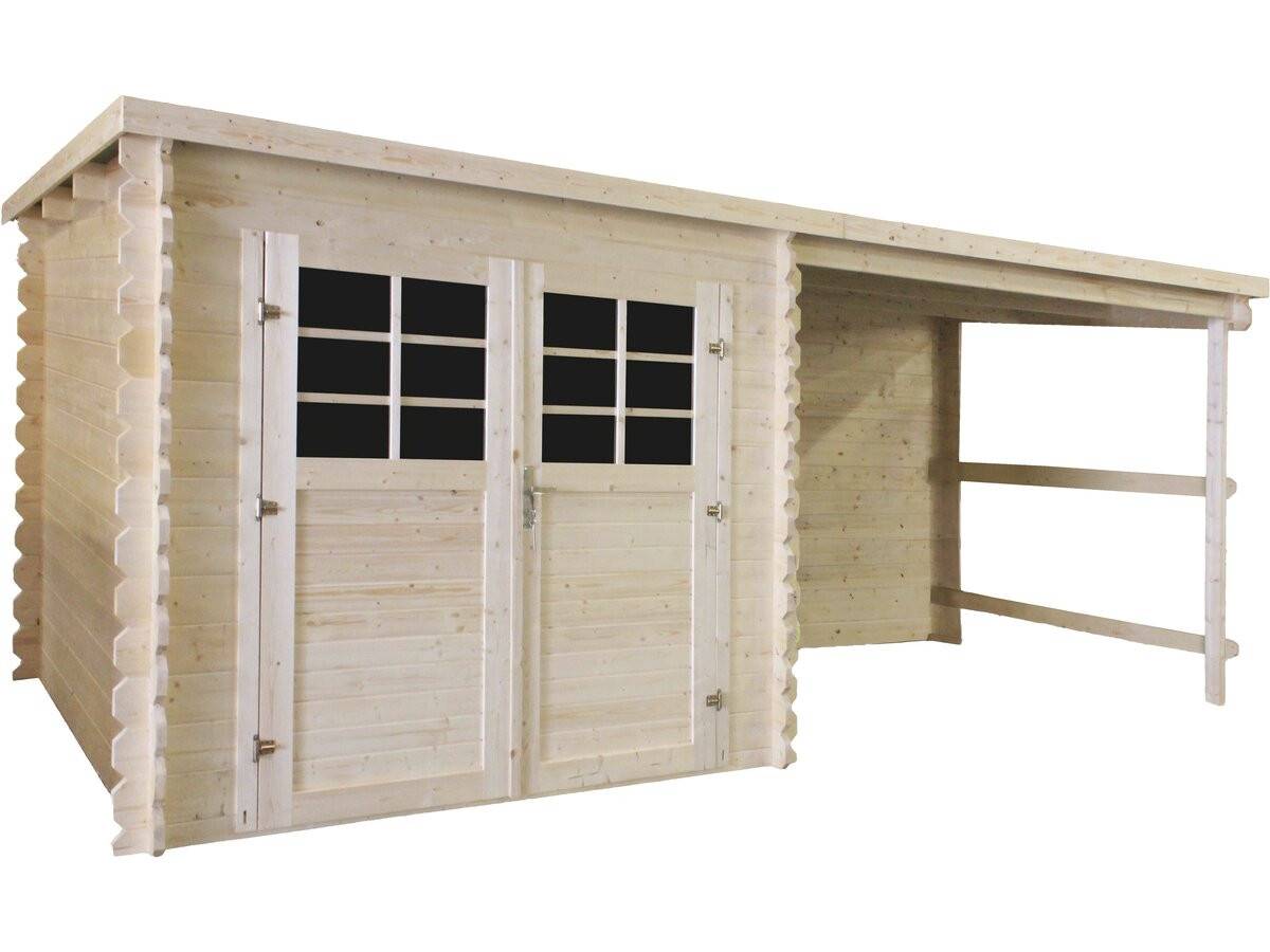 Habitat Et Jardin - Abri De Jardin En Bois Avec Auvent "montval" - 14 M² - 28 Mm -habitat Et Jardin - Image 1