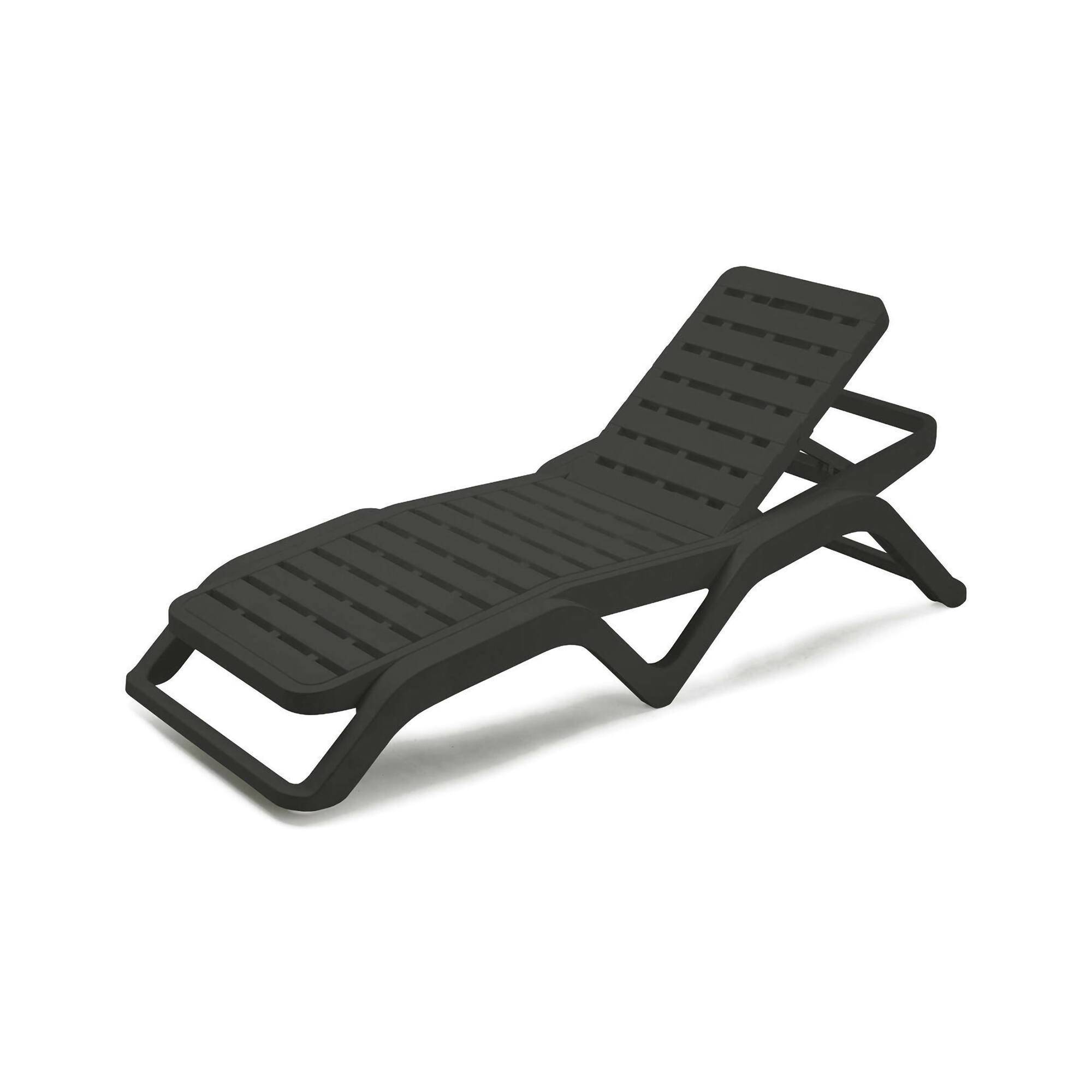 Dmora - Bains de soleil Dcoppol, Chaise longue de jardin réglable, Chaise longue d'extérieur, 100% Made in Italy, 192x72h100 cm, Anthracite - Dmora - Image 1