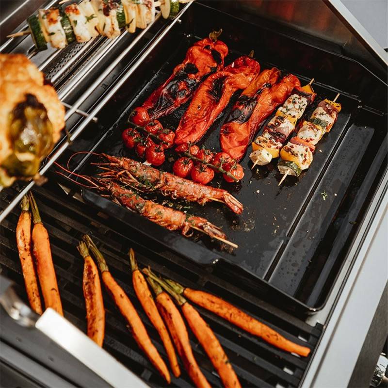 Barbecue Monroe Pro 3 SIK Turbo - ENDERS - 3 brûleurs dont 1 Turbo Zone - 1 brûleur arrière infrarouge + plaque plancha offerte - Image 4