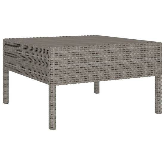 Helloshop26 - Salon de jardin meuble d'extérieur ensemble de mobilier 10 pièces avec coussins résine tressée gris - Image 3
