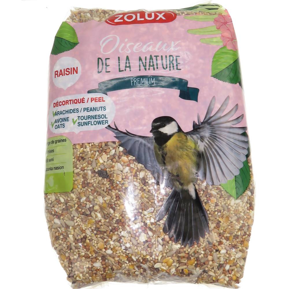 Zolux - Graines mélange premium décortiqué 2.5 kg pour oiseaux - Image 1