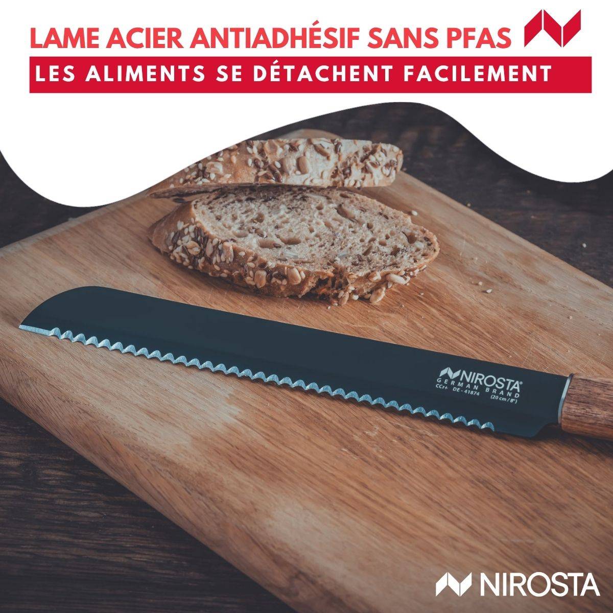 Couteau à pain 33,5 cm Nirosta Flow - Image 5