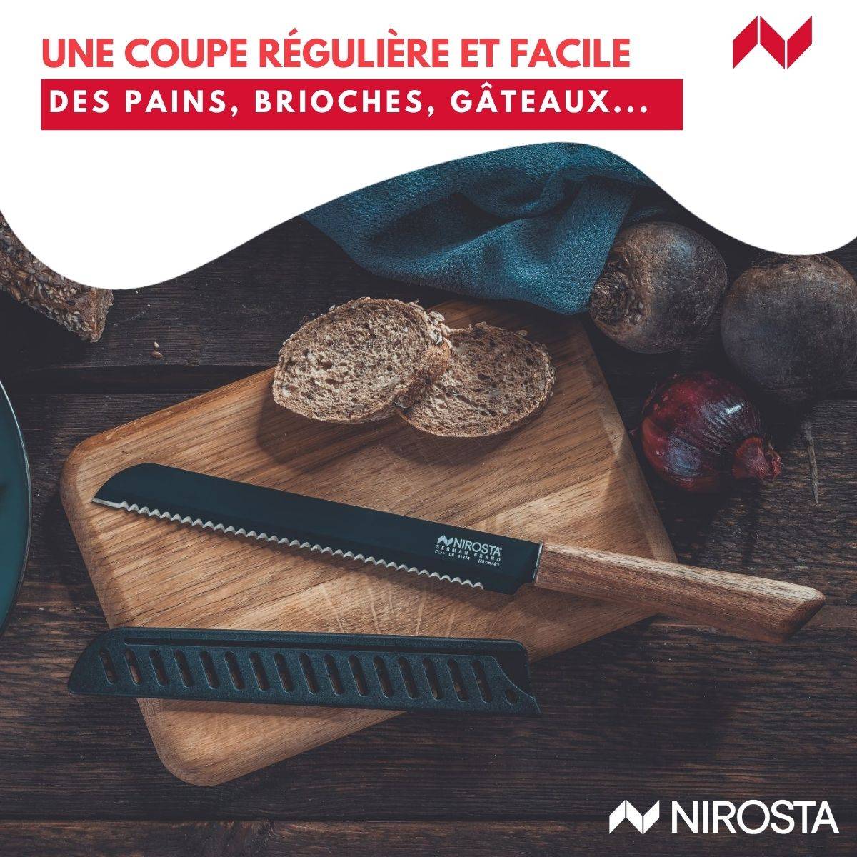 Couteau à pain 33,5 cm Nirosta Flow - Image 4