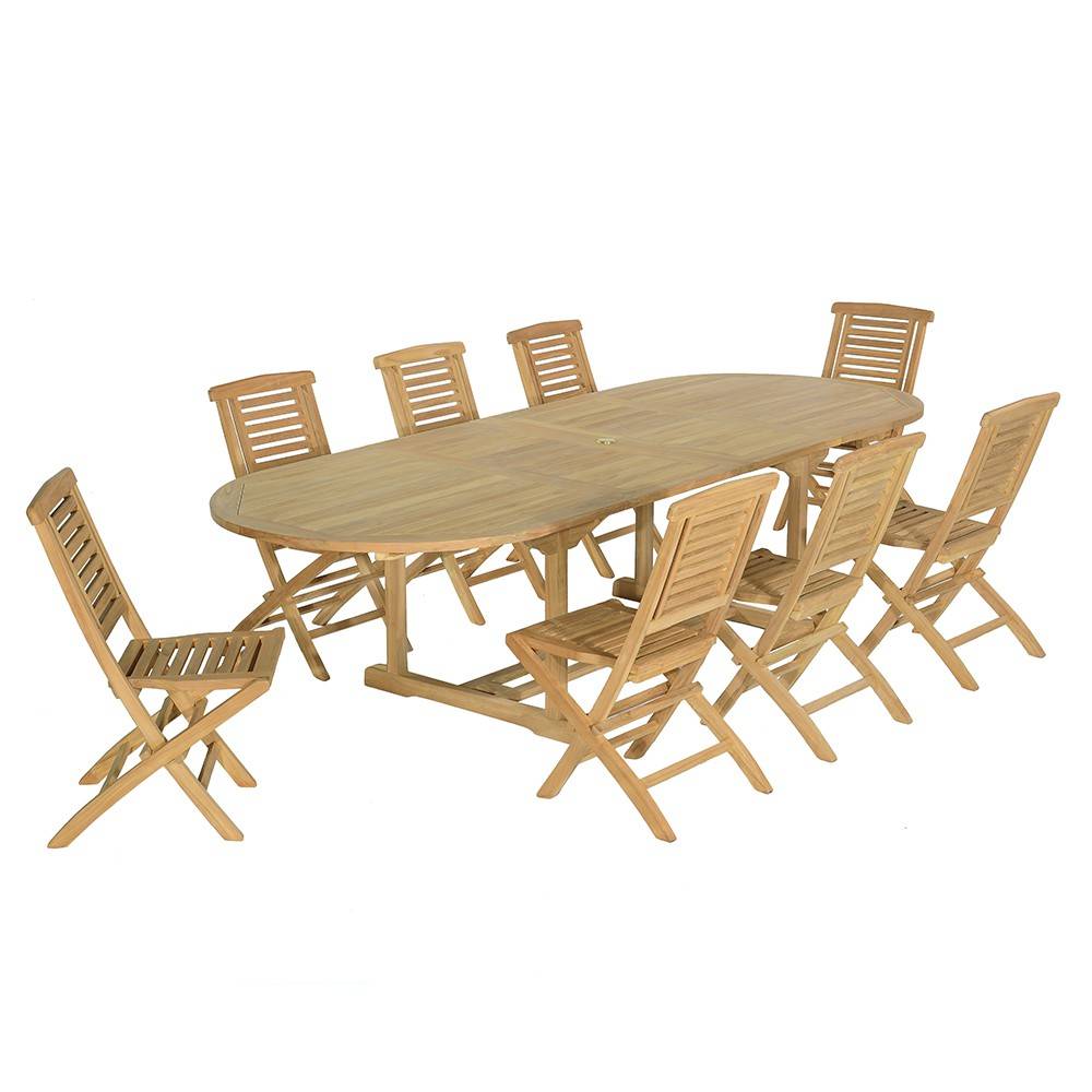 Teck'Attitude - Salon de jardin teck massif Catane, 8 places - TECK'Attitude - Image 1