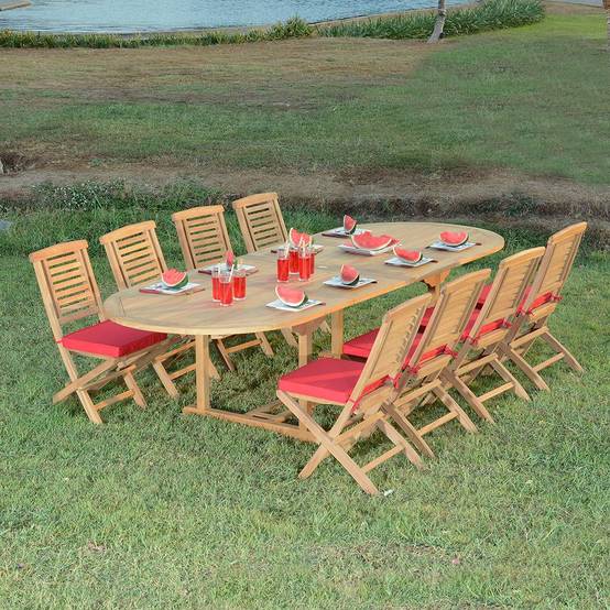 Teck'Attitude - Salon de jardin teck massif Catane, 8 places - TECK'Attitude - Image 2