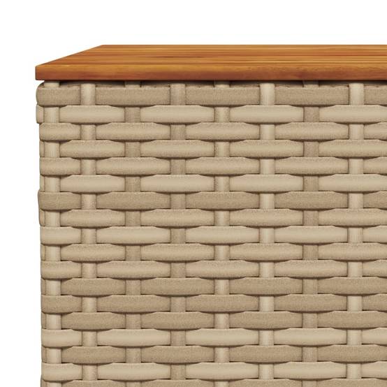PANGIVO - Table de jardin résine tressée bois acacia beige 55 x 55 x 36 cm, Poids :6.6kg - PANGIVO - Image 7