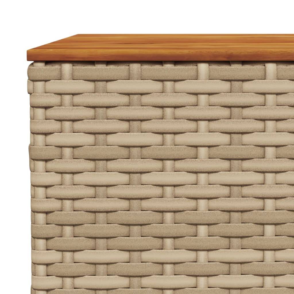 PANGIVO - Table de jardin résine tressée bois acacia beige 55 x 55 x 36 cm, Poids :6.6kg - PANGIVO - Image 7