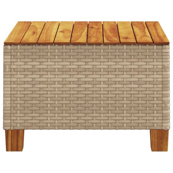 PANGIVO - Table de jardin résine tressée bois acacia beige 55 x 55 x 36 cm, Poids :6.6kg - PANGIVO - Image 5