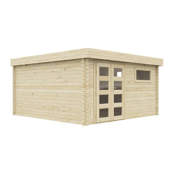 Eden Partenaire Jardin - Abri de jardin en bois mono pente de 13.93m² avec madriers de 34 mm - Image 3