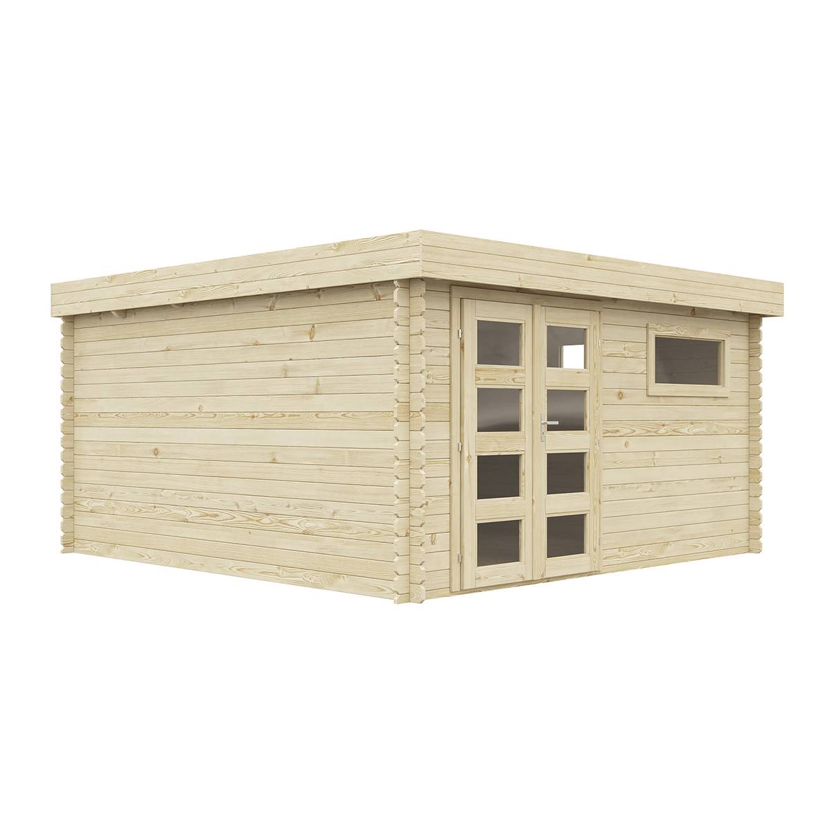 Eden Partenaire Jardin - Abri de jardin en bois mono pente de 13.93m² avec madriers de 34 mm - Image 3