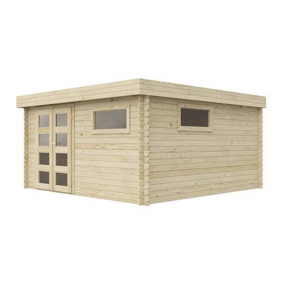 Eden Partenaire Jardin - Abri de jardin en bois mono pente de 13.93m² avec madriers de 34 mm - Image 1