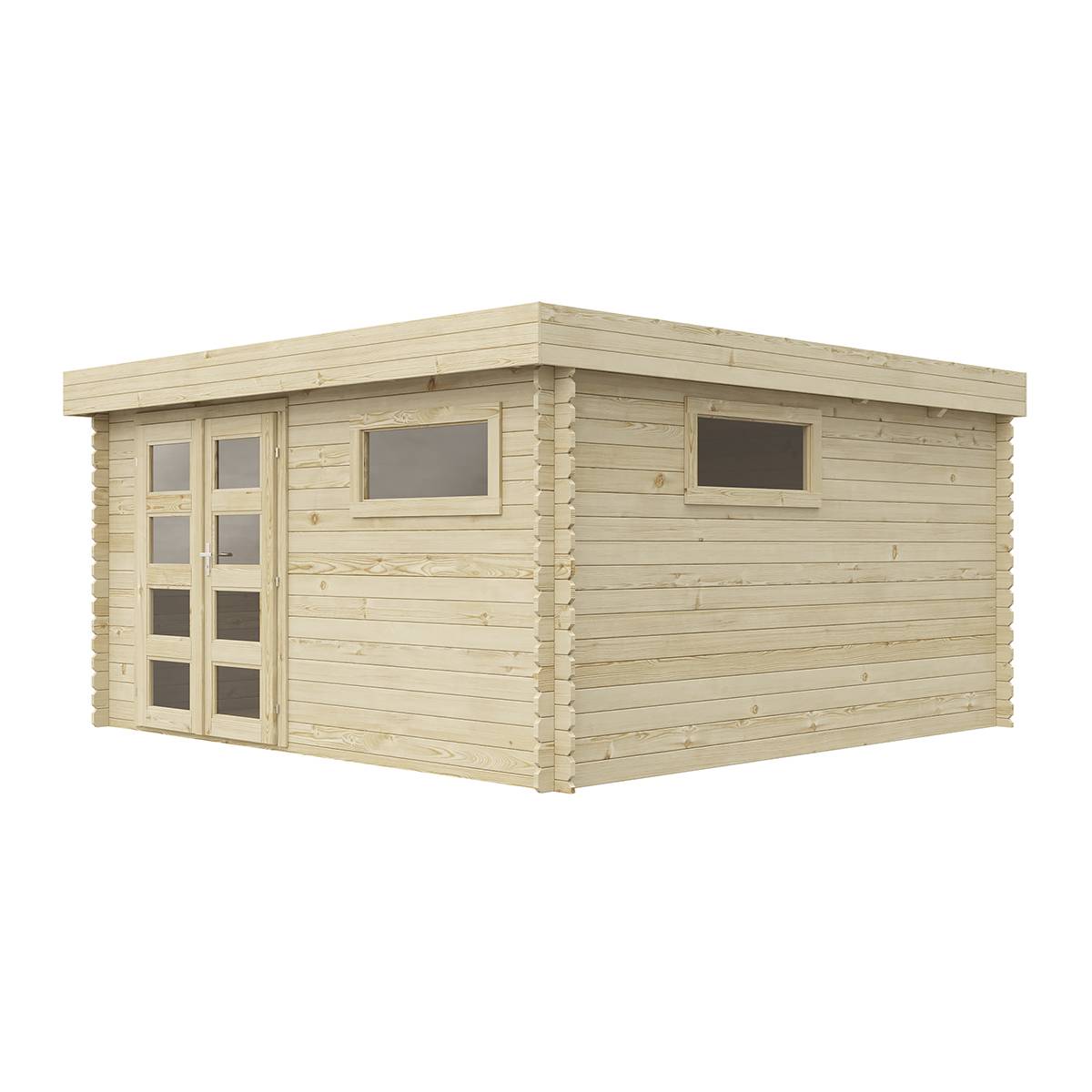 Eden Partenaire Jardin - Abri de jardin en bois mono pente de 13.93m² avec madriers de 34 mm - Image 1