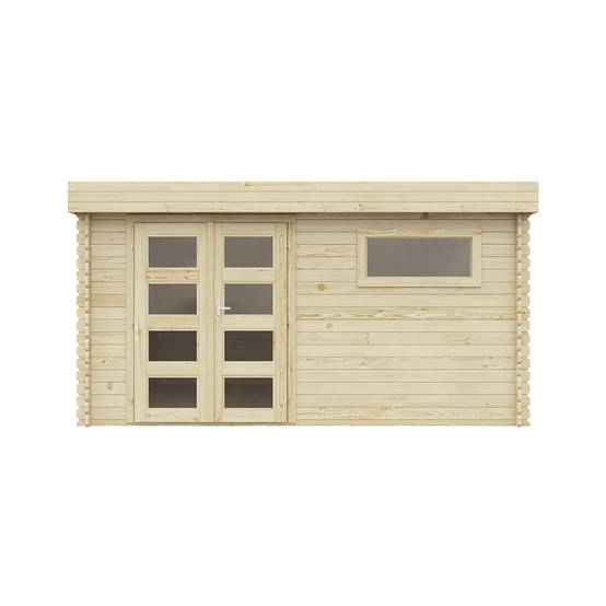 Eden Partenaire Jardin - Abri de jardin en bois mono pente de 13.93m² avec madriers de 34 mm - Image 2
