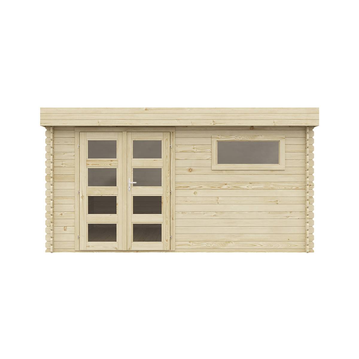 Eden Partenaire Jardin - Abri de jardin en bois mono pente de 13.93m² avec madriers de 34 mm - Image 2