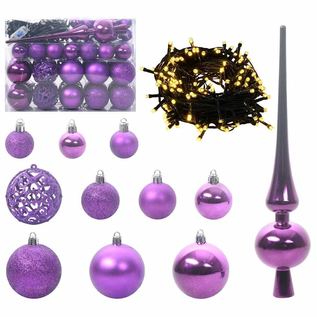 ComfortXL - Petit Sapin de Noël Artificiel 120 cm, Kit Complet avec 61 Boules et Guirlande LED USB – ComfortXL Outdoor Living - Image 6