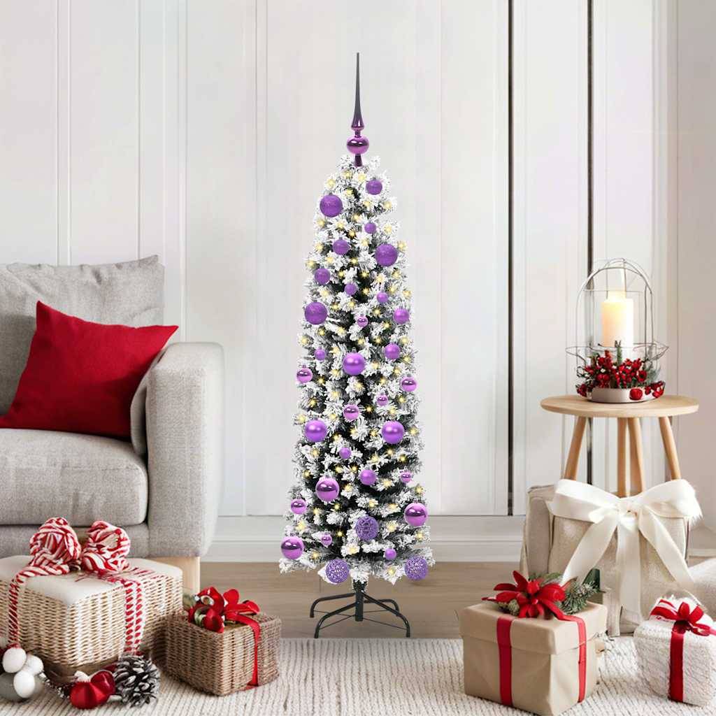 ComfortXL - Petit Sapin de Noël Artificiel 120 cm, Kit Complet avec 61 Boules et Guirlande LED USB – ComfortXL Outdoor Living - Image 1