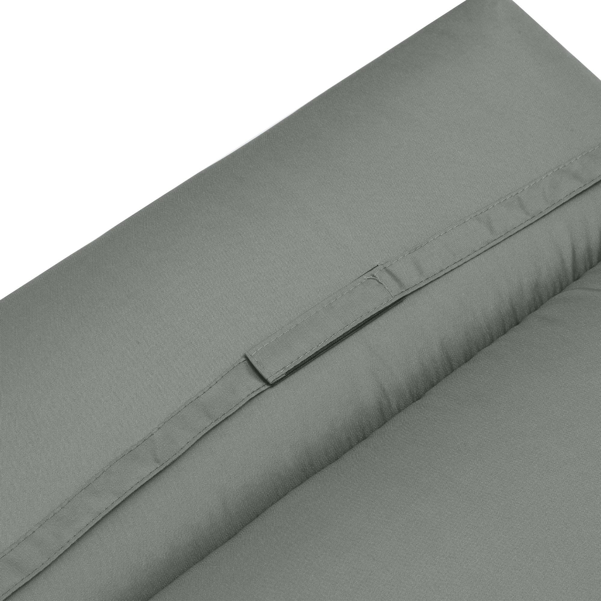 Coussin bain de soleil transat polyester jardin terrasse épaisseur 8 cm gris - ComfortXL Outdoor Living - Image 10