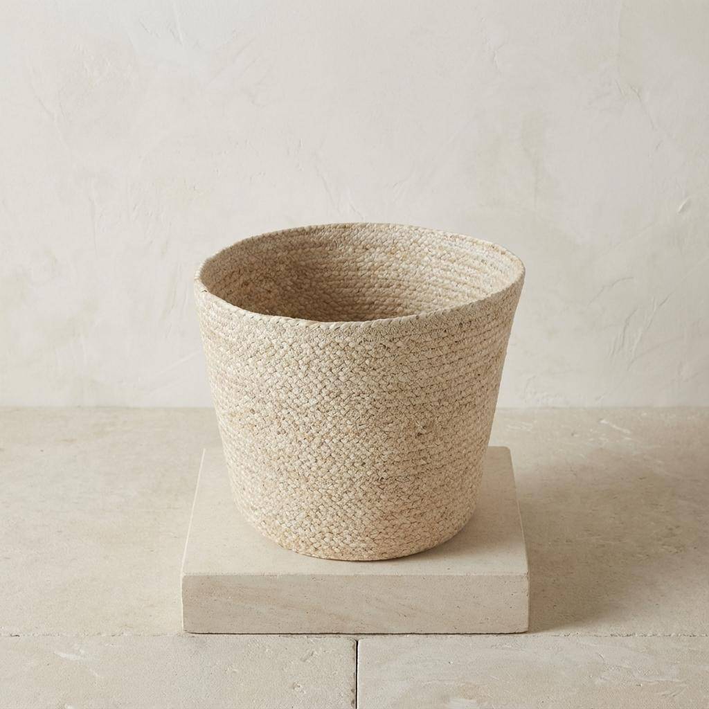 PANGIVO - Panier fibres naturelles beige 26 x 26 x 23 cm - PANGIVO - Image 2