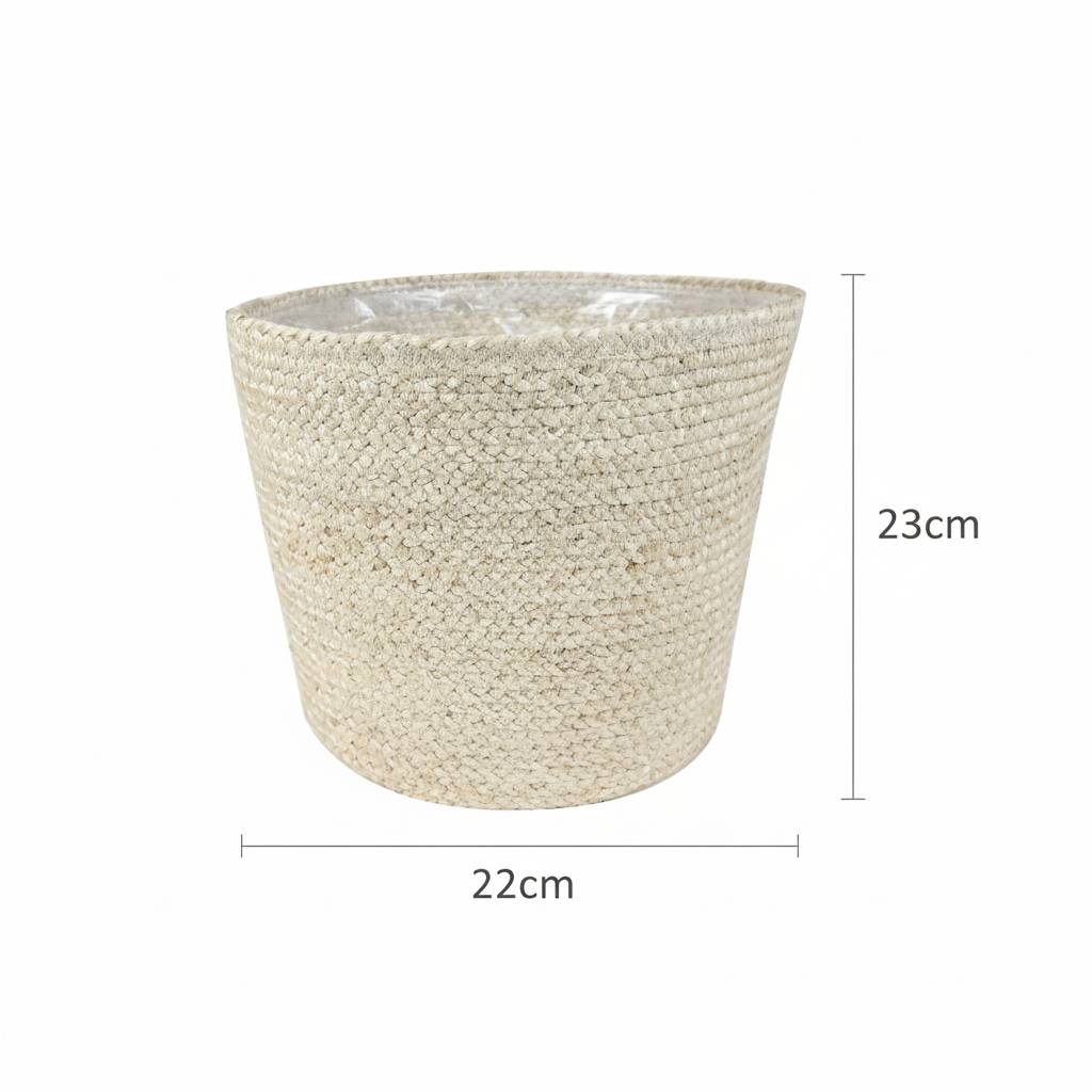 PANGIVO - Panier fibres naturelles beige 26 x 26 x 23 cm - PANGIVO - Image 3