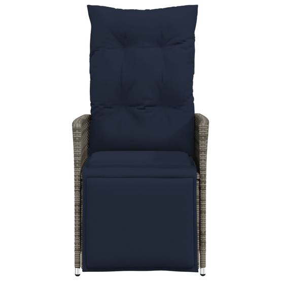 PANGIVO - Chaise de Jardin Inclinable Résine Tressée Grise 56 x 59 x 92 cm, Poids :11kg - PANGIVO - Image 4