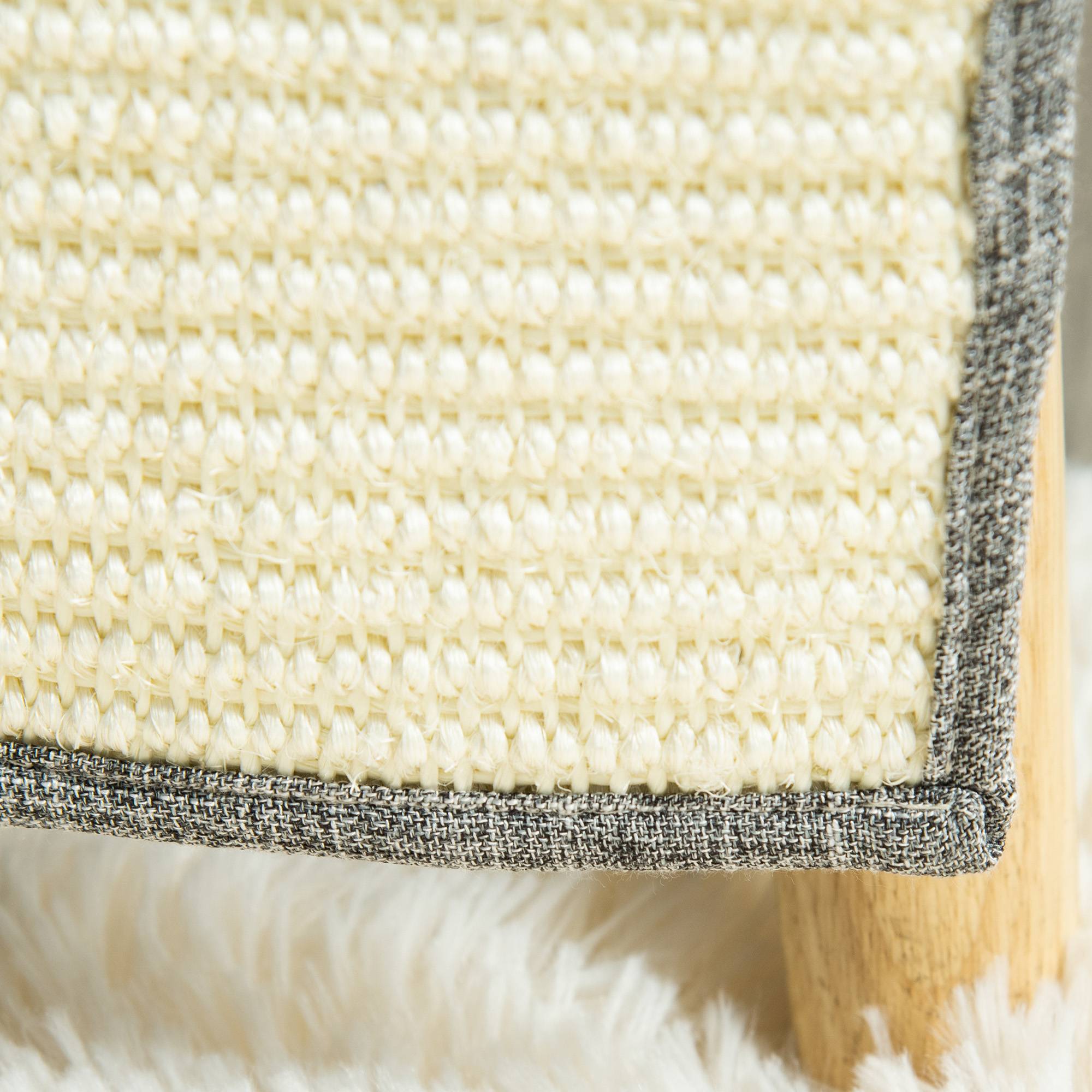 Pawhut - Lot de 2 tapis griffoir chat grattoir chat en sisal grattoir de canapé, sol ou mur dim. 130L x 45l cm gris - Image 8