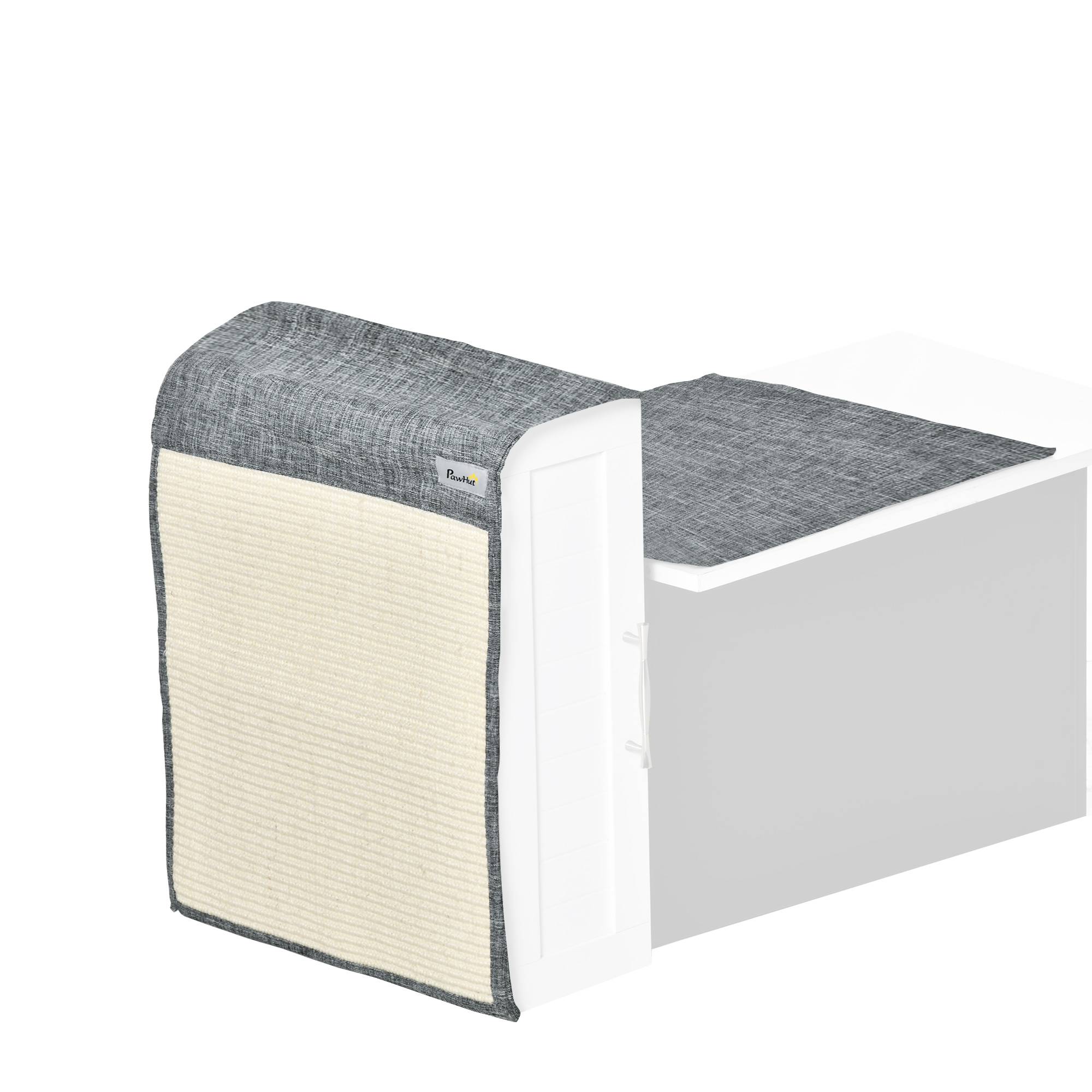 Pawhut - Lot de 2 tapis griffoir chat grattoir chat en sisal grattoir de canapé, sol ou mur dim. 130L x 45l cm gris - Image 1