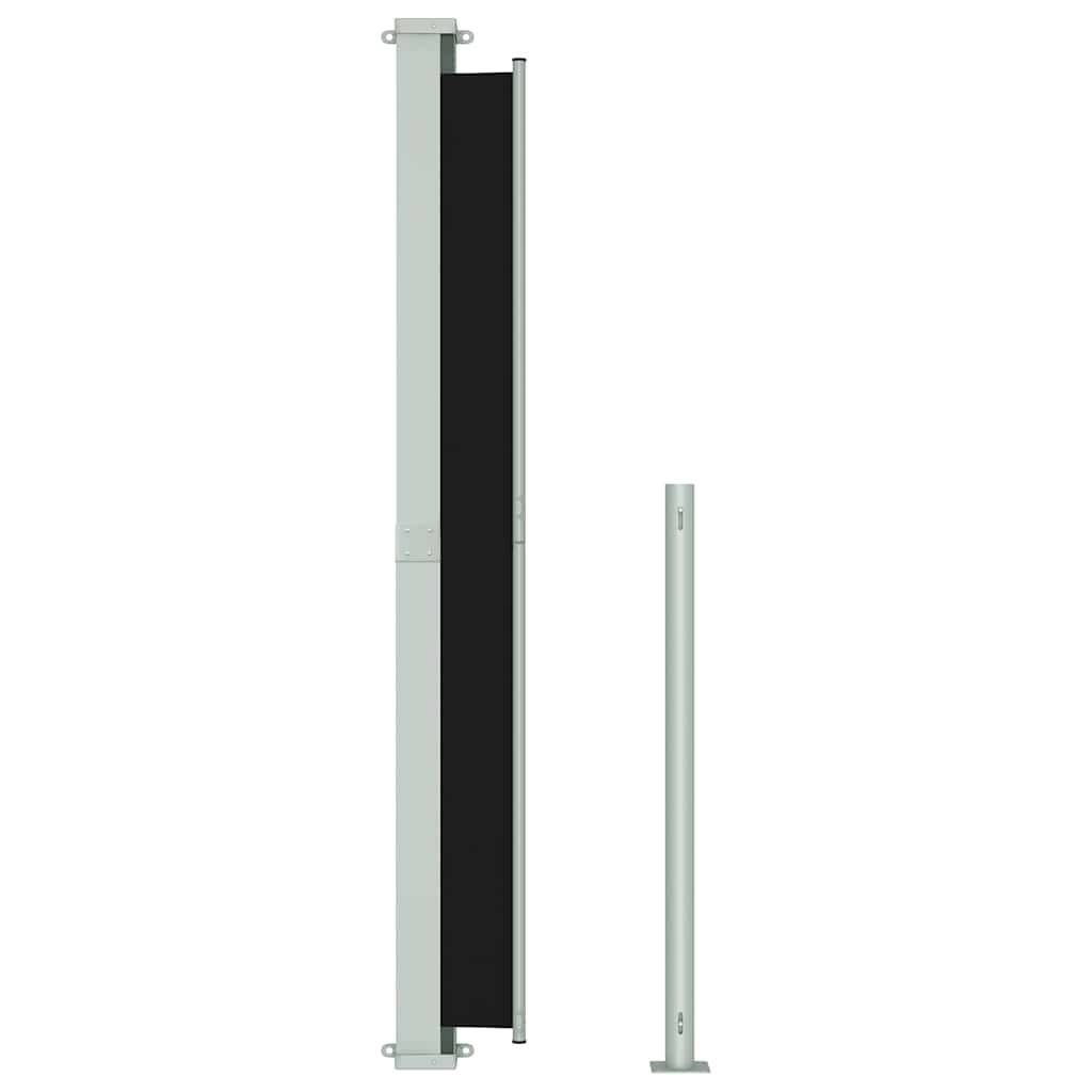 Store Banne - Auvent latéral rétractable de patio 200x500 cm Noir - MEUBLE PRO - Image 5