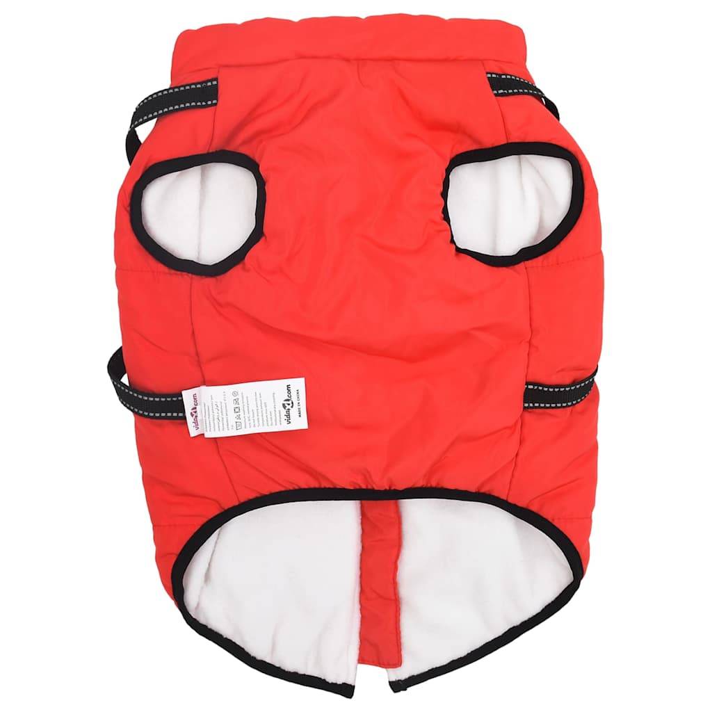 Manteau Chien Hiver Harnais Intégré Polaire Étanche Chaud 4XL Rouge - ComfortXL Outdoor Living - Image 5